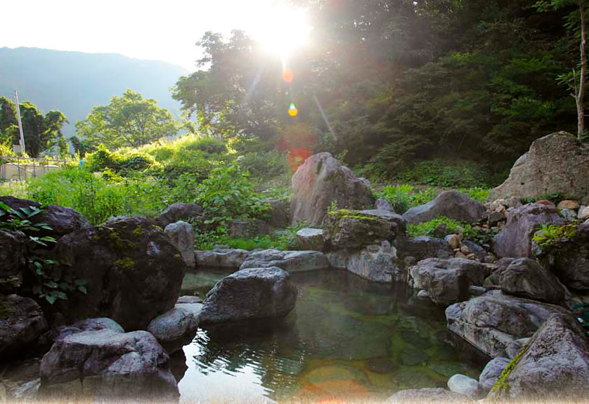 A hidden onsen hot spring with glorious views